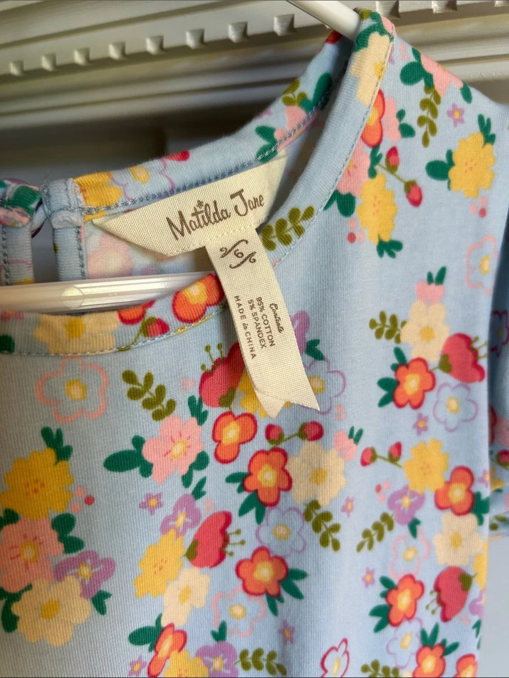 Matilda Jane Size 6 EUC Blue Floral Dress